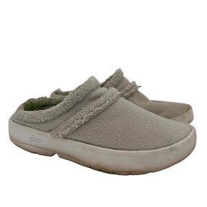 Oofos Light Gray Women's Oocoozie Slip-On Comfort Mules Shoes Size US 10